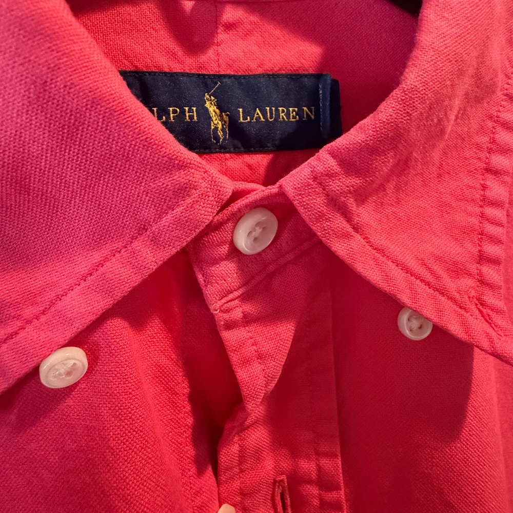 Polo Ralph Lauren Button Up Mens Medium - Picture 2 of 4